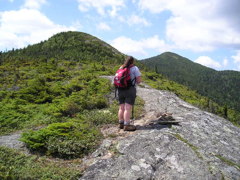 GooseEye (7).JPG - About half way up the south side wright trail we emerged from the trees onto some ledges.